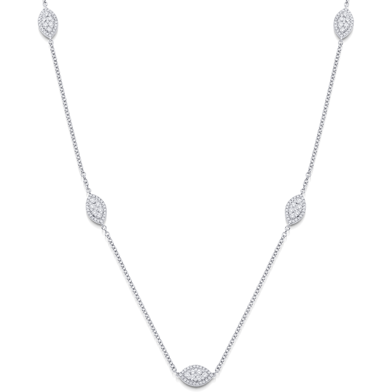 Reverie Marquise Diamond Cluster Necklace