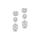Reverie Three Cluster Diamond Earrings