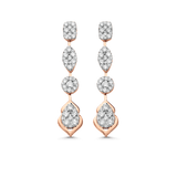 Reverie Four Cluster Diamond Drop Earrings