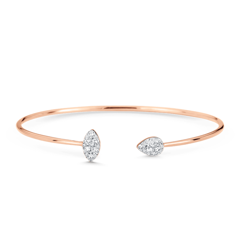 Reverie Pear & Marquise Diamond Cuff Bracelet