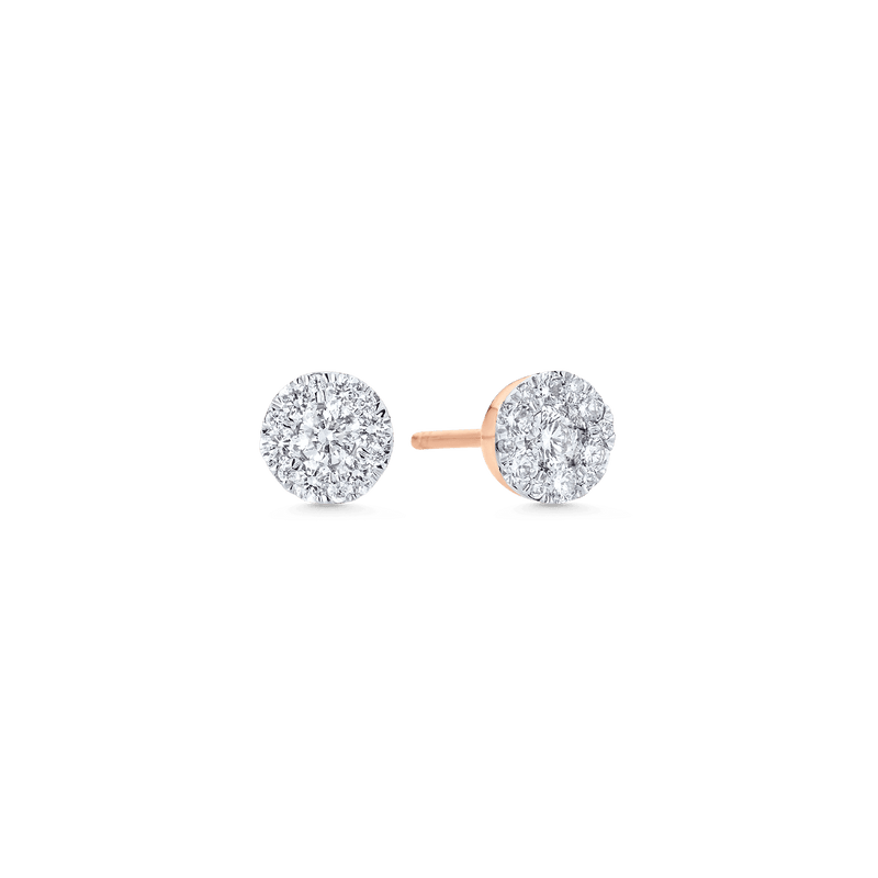 Reverie Round Diamond Cluster Earrings