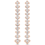 Taj Baguette Horizontal Diamond Drop Earrings