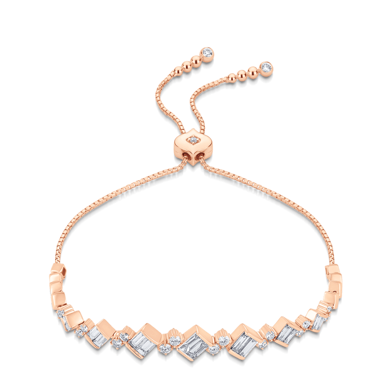 Taj Diamond Cluster Bolo Bracelet