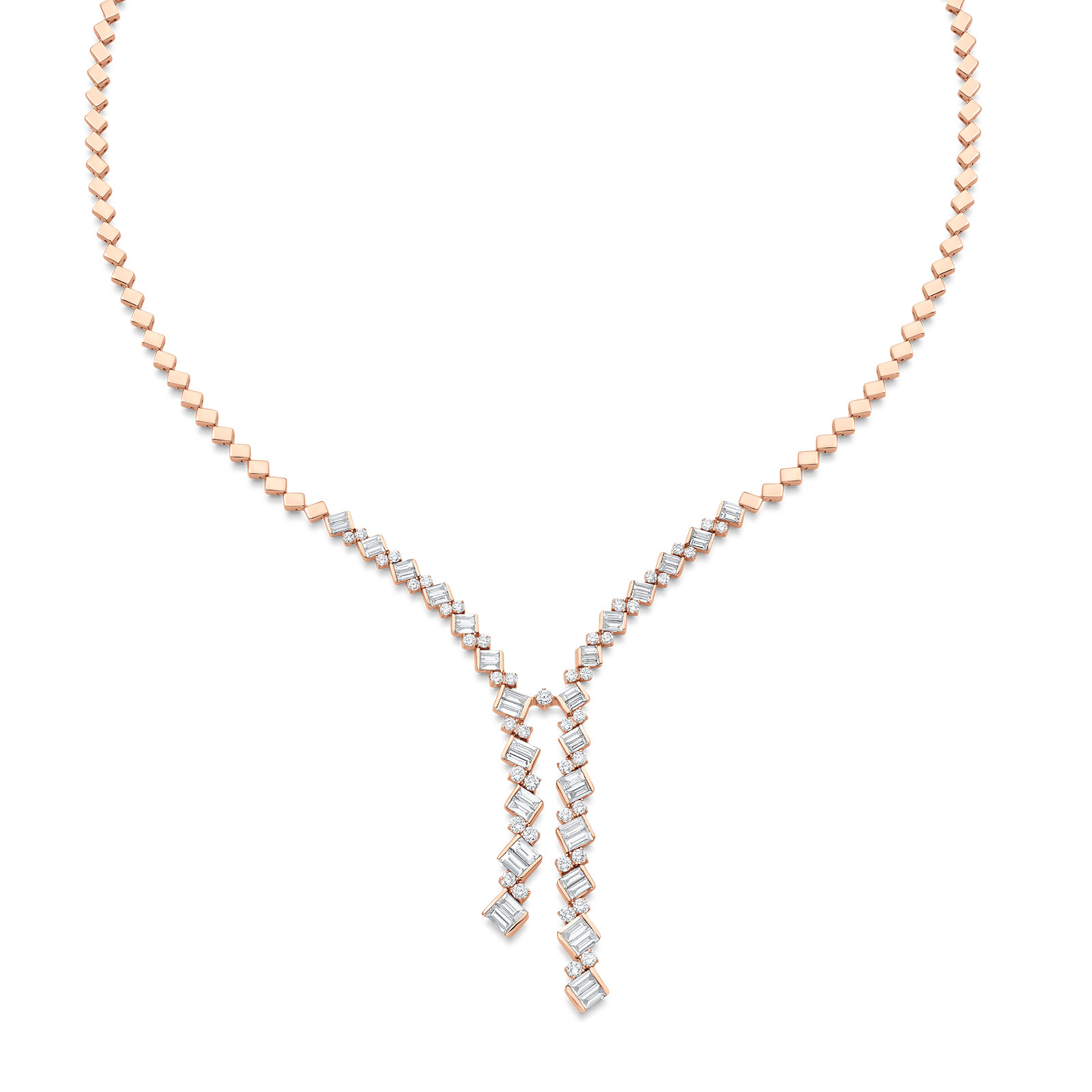 Taj Braided Diamond Drop Necklace | Designer Fine Jewelry by Sara Weinstock