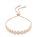 Taj Baguette Vertical Diamond Bolo Bracelet