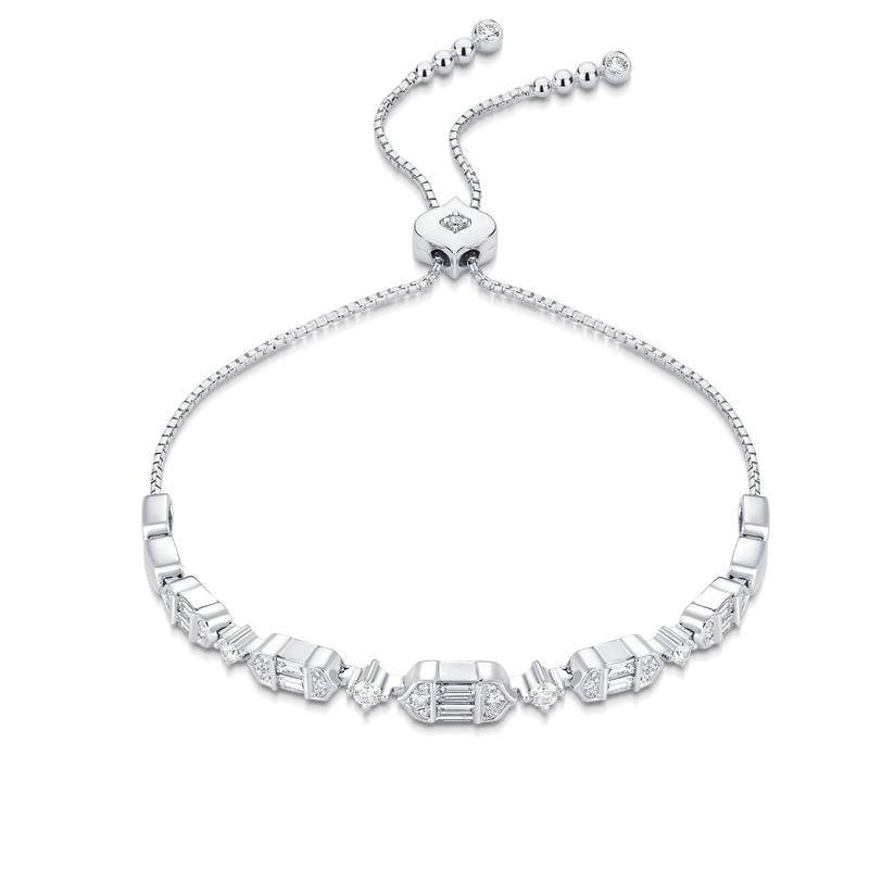 Taj Baguette Diamond Bolo Bracelet