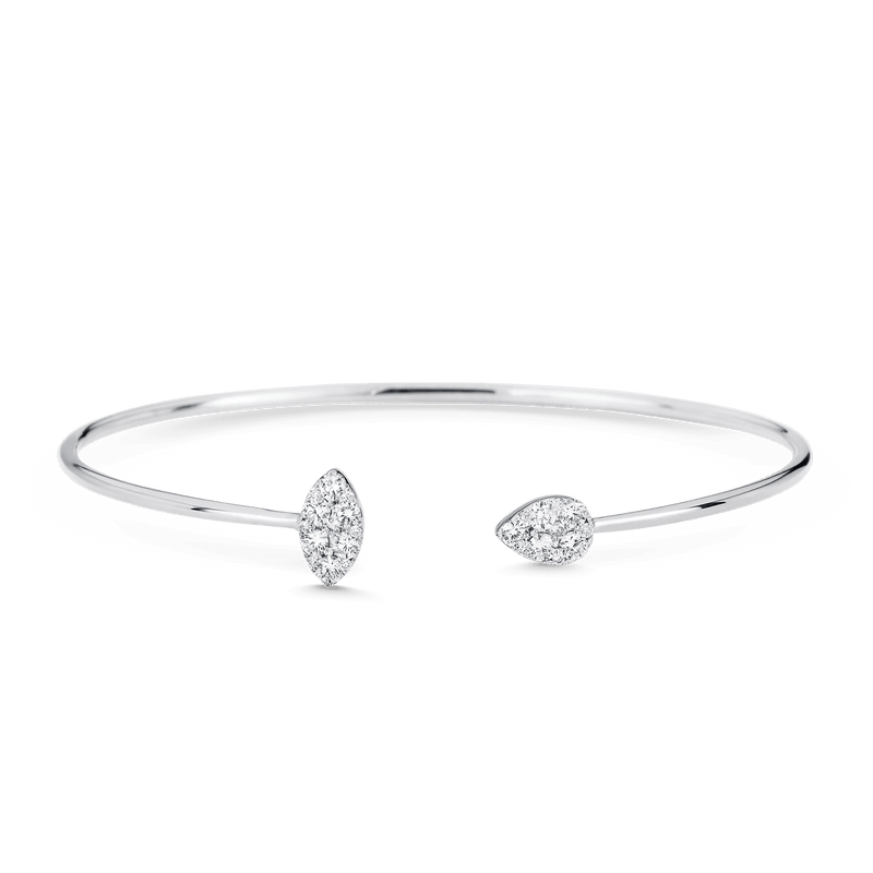 Reverie Pear & Marquise Diamond Cuff Bracelet