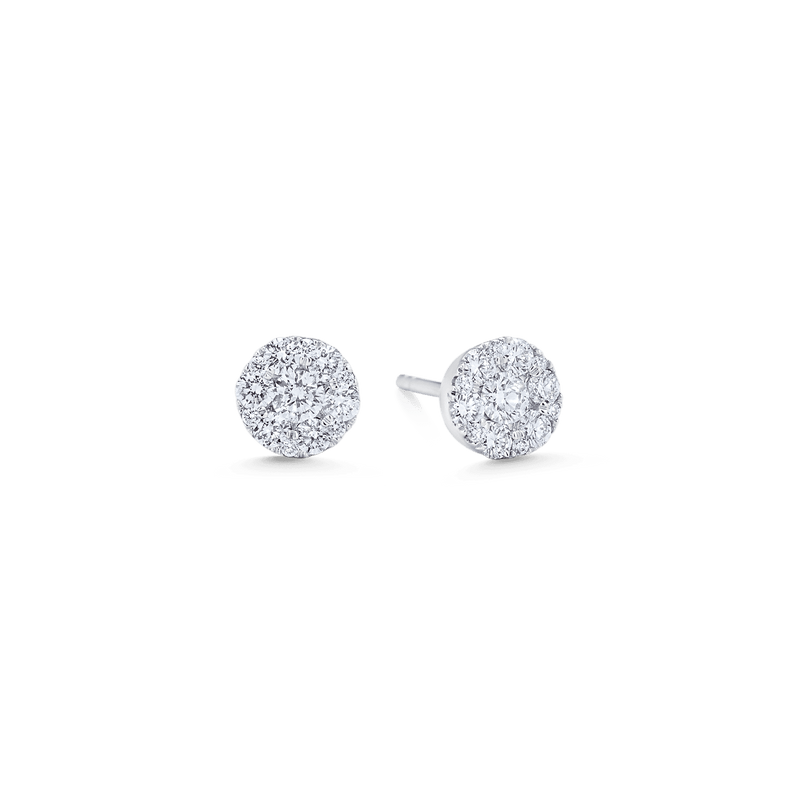 Reverie Round Diamond Cluster Earrings