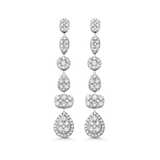 Reverie Six Diamond Cluster Drop Earrings