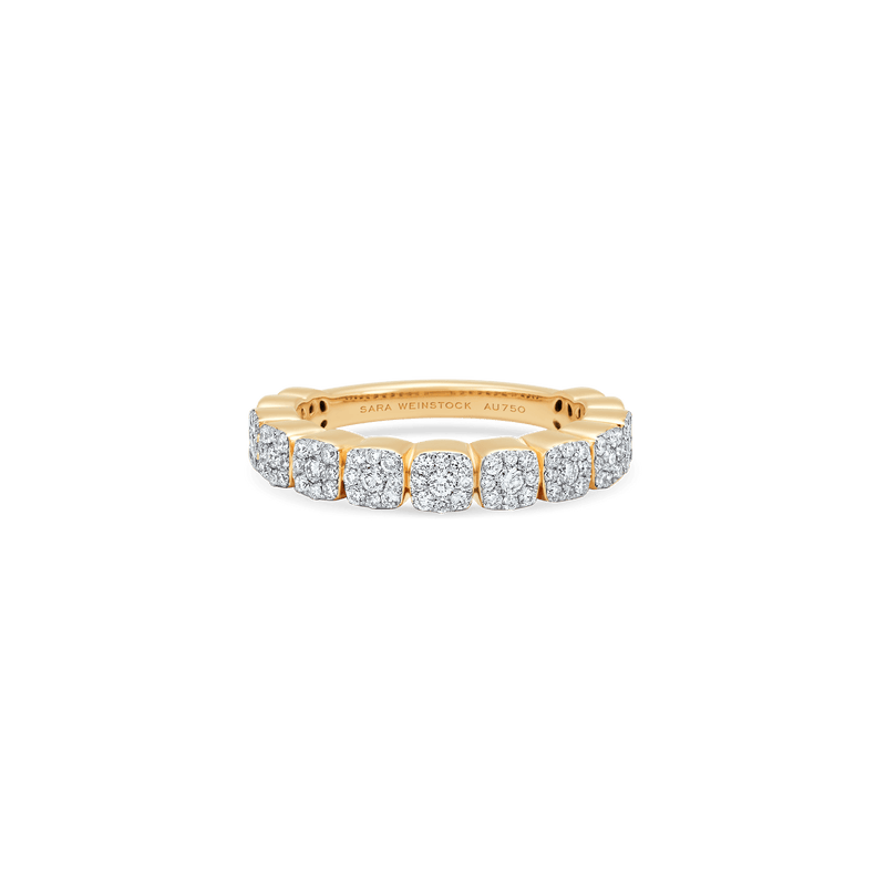 Adira Cushion Cluster Partial Ring - Sara Weinstock Fine Jewelry