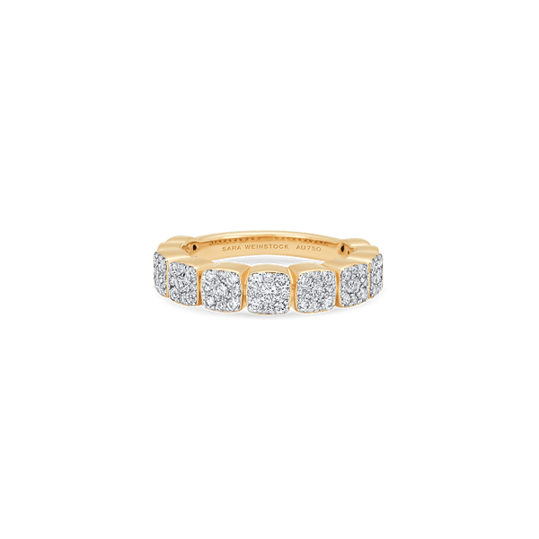 Adira Cushion Cluster Petite Partial Ring - Sara Weinstock Fine Jewelry