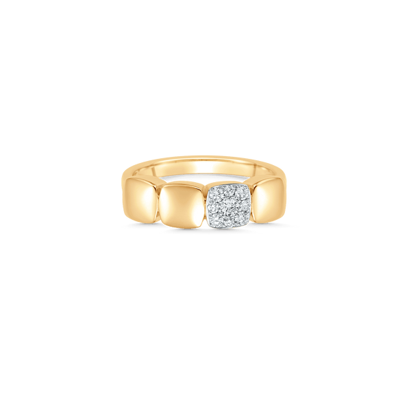 Adira Cushion Illusion Beaded Diamond Gypsy Ring - Sara Weinstock Fine Jewelry