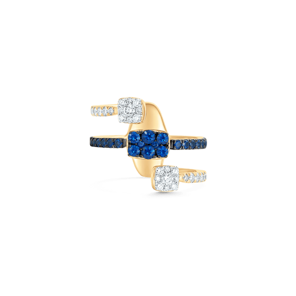 Adira Petite Cushion Sapphire Cluster Stacking Ring - Sara Weinstock Fine Jewelry