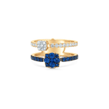 Adira Sapphire Cushion Cluster Stacking Ring - Sara Weinstock Fine Jewelry