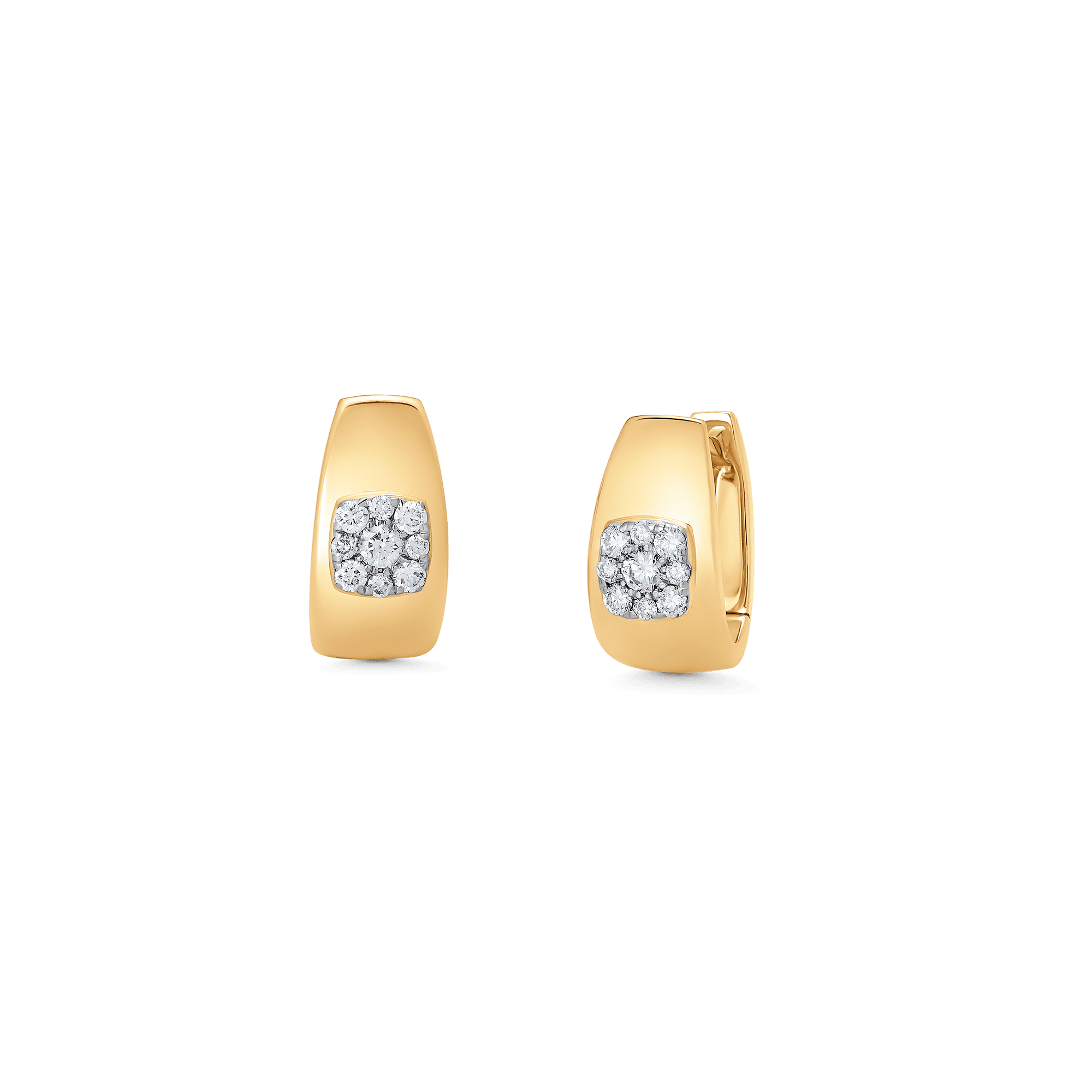 Aurora Illusion Cushion Huggie Earring - Sara Weinstock Fine Jewelry