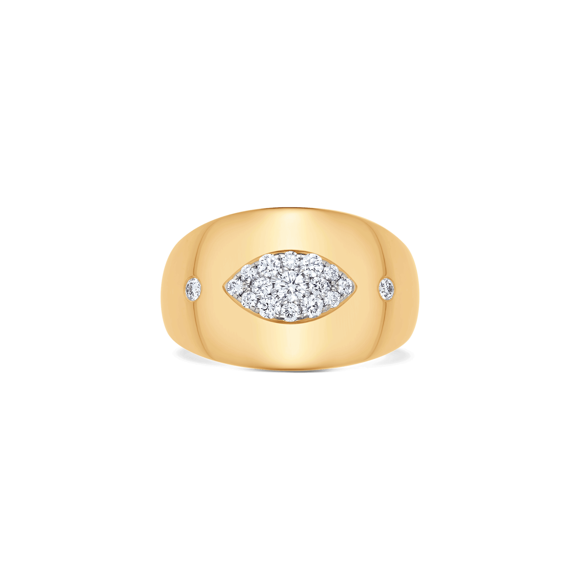 Aurora Illusion Marquise Signet Ring - Sara Weinstock Fine Jewelry