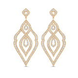 Donna Diamond And Gold Chandelier Earrings - Sara Weinstock Fine Jewelry