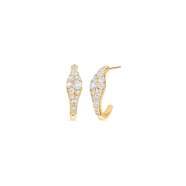 Donna Diamond Huggie Earrings - Sara Weinstock Fine Jewelry