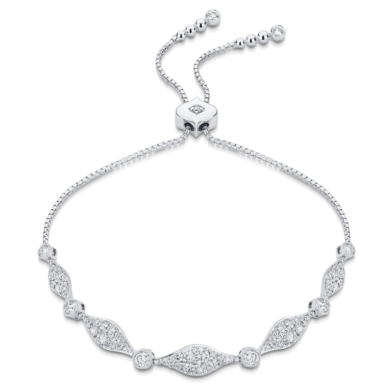 Donna Diamond Pendant Bolo Bracelet - Sara Weinstock Fine Jewelry