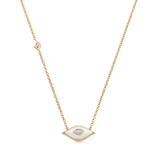 Donna Mother of Pearl and Gold Diamond Pendant Necklace - Sara Weinstock Fine Jewelry