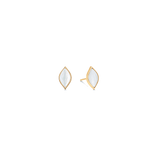 Donna Mother of Pearl and Gold Diamond Stud Earrings - Sara Weinstock Fine Jewelry