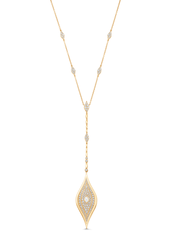 Donna Rose Cut Diamond Marquise Necklace - Sara Weinstock Fine Jewelry