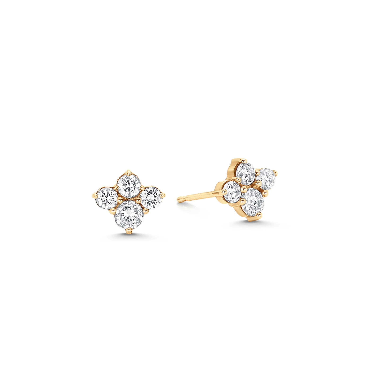 Dujour 4 Diamond Cluster Stud Earrings - Sara Weinstock Fine Jewelry