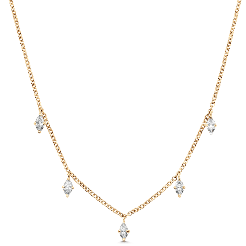Lariat Star Necklace, Kesley Dainty Star Diamond CZ .925 Sterling Silv –  KesleyBoutique