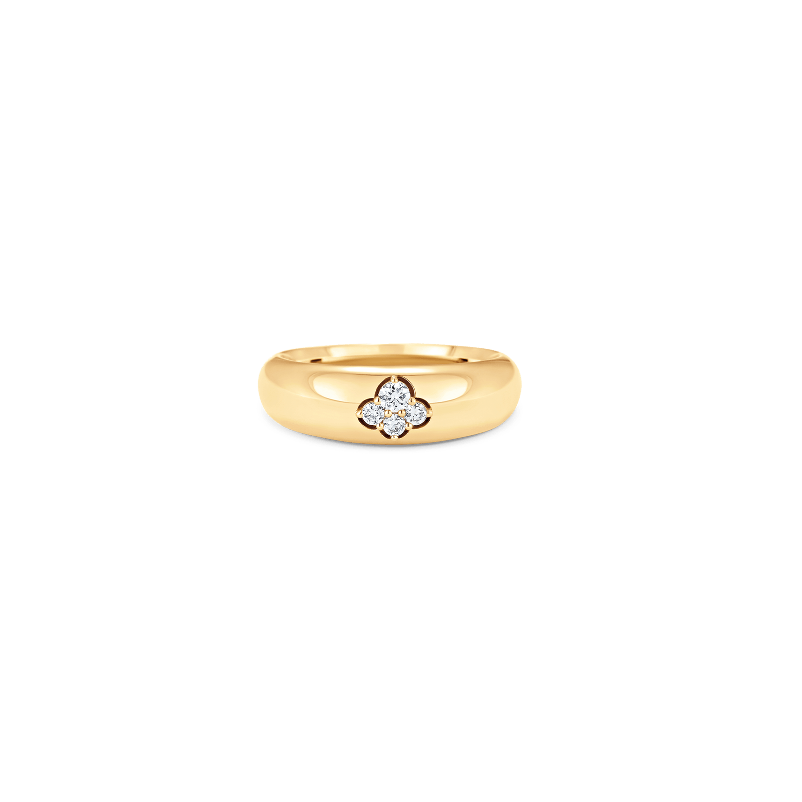 Dujour Yellow Gold White Diamond Single 4 Cluster Ring - Sara Weinstock Fine Jewelry