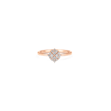 Flora Yellow Gold White Diamond 3 Row Ring - Sara Weinstock Fine Jewelry