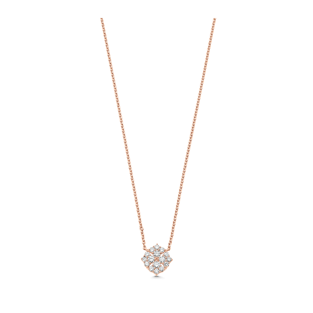 Flora Yellow Gold White Diamond Necklace - Sara Weinstock Fine Jewelry