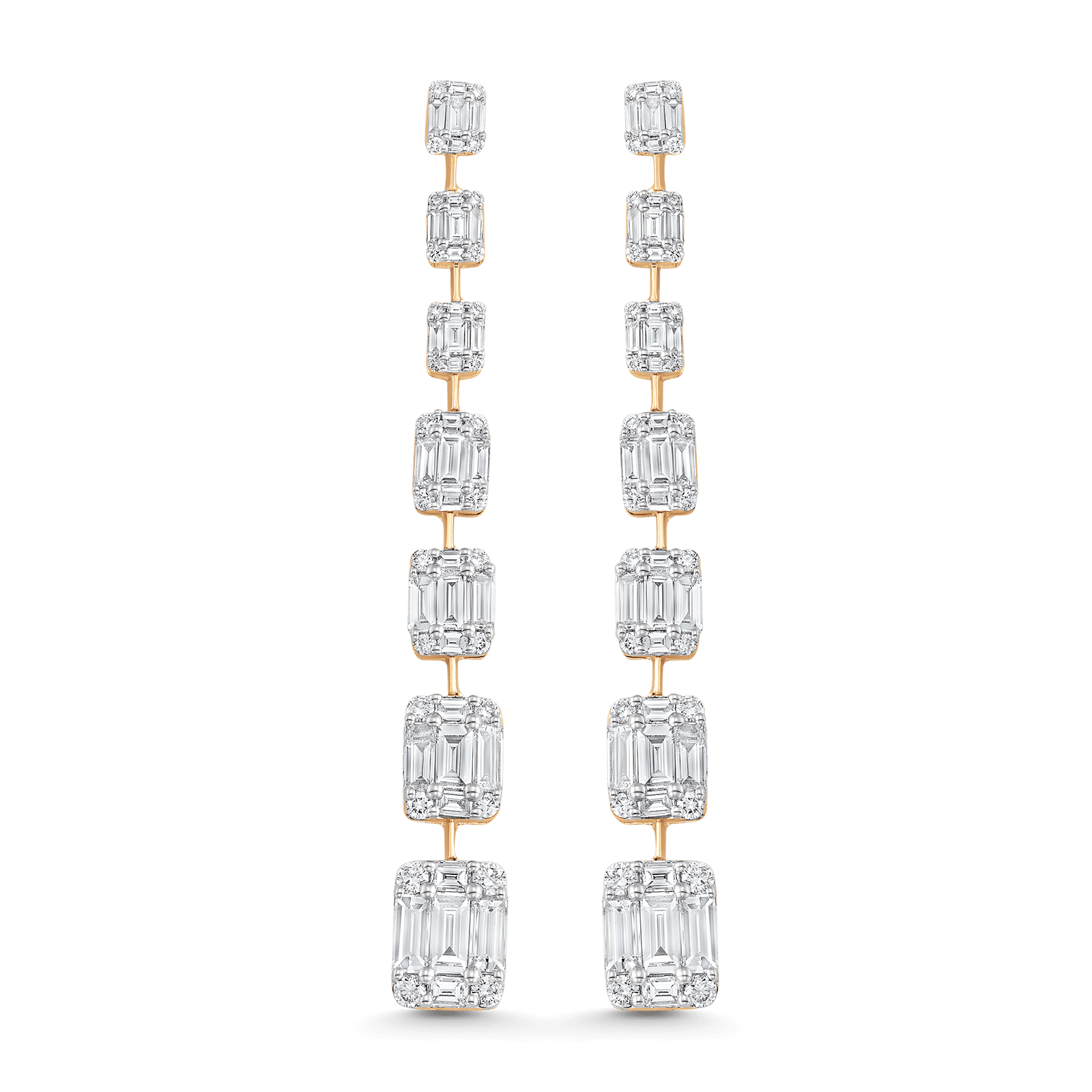 Illusion Diamond Drop Earrings - Sara Weinstock Fine Jewelry