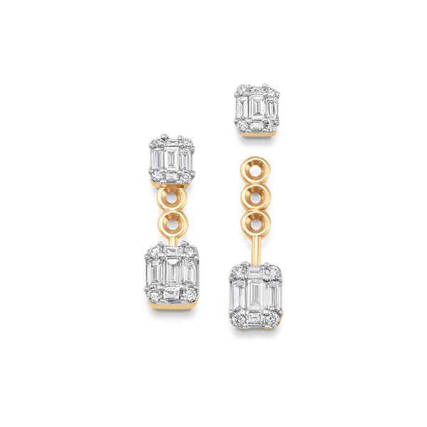 Illusion Diamond Ear Jackets - Sara Weinstock Fine Jewelry
