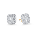 Illusion Emerald Cut Diamond Earrings - Sara Weinstock Fine Jewelry