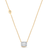 Illusion Emerald Cut Diamond Necklace - Sara Weinstock Fine Jewelry