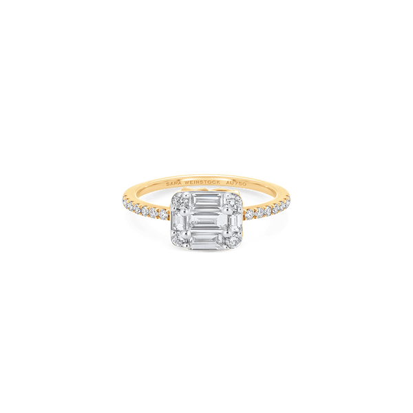 Illusion Emerald Ring - Sara Weinstock Fine Jewelry