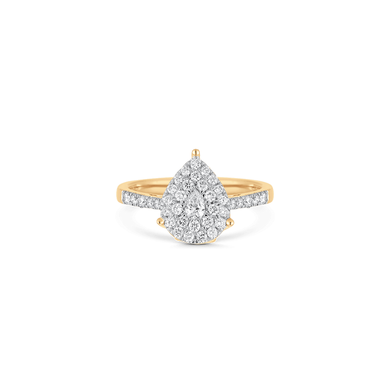 Illusion Pear Diamond Ring - Sara Weinstock Fine Jewelry