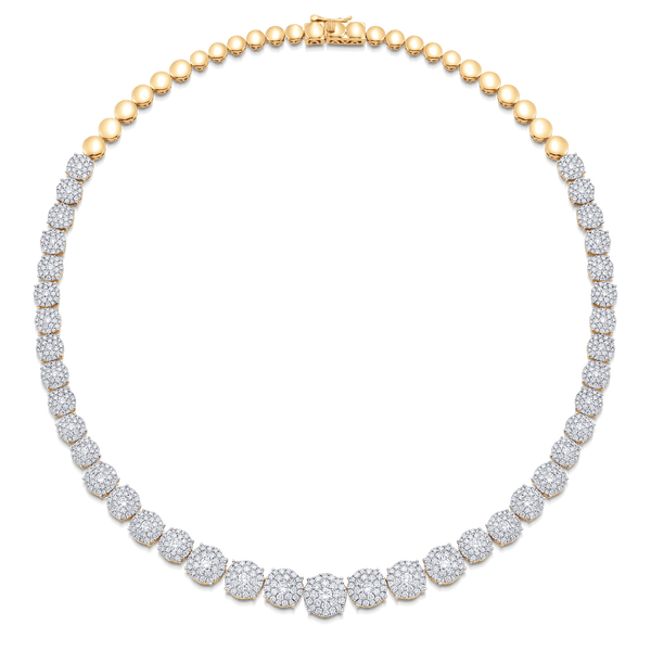 Illusion Round Cluster Diamond Choker - Sara Weinstock Fine Jewelry