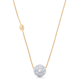 Illusion Round Diamond Pendant Necklace - Sara Weinstock Fine Jewelry