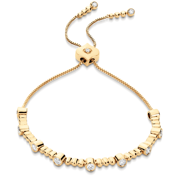 Isadora Bezel & Bead Diamond Bolo Bracelet - Sara Weinstock Fine Jewelry