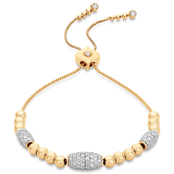 Isadora Cali Diamond Bead Bolo Bracelet - Sara Weinstock Fine Jewelry