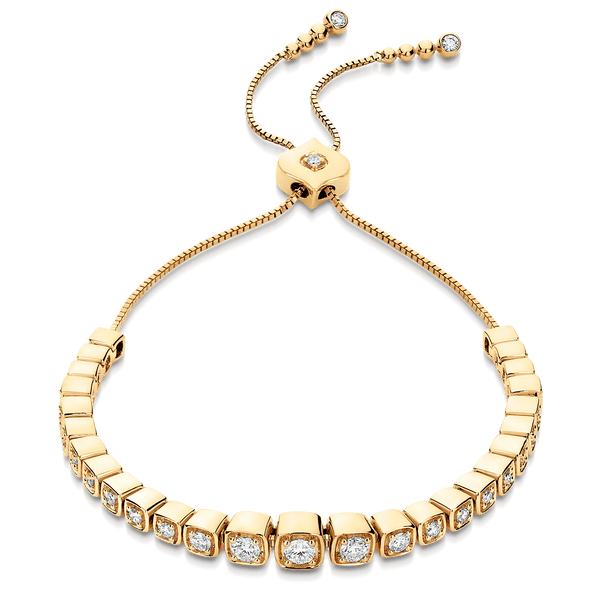 Isadora Cushion Diamond Bolo Bracelet - Sara Weinstock Fine Jewelry