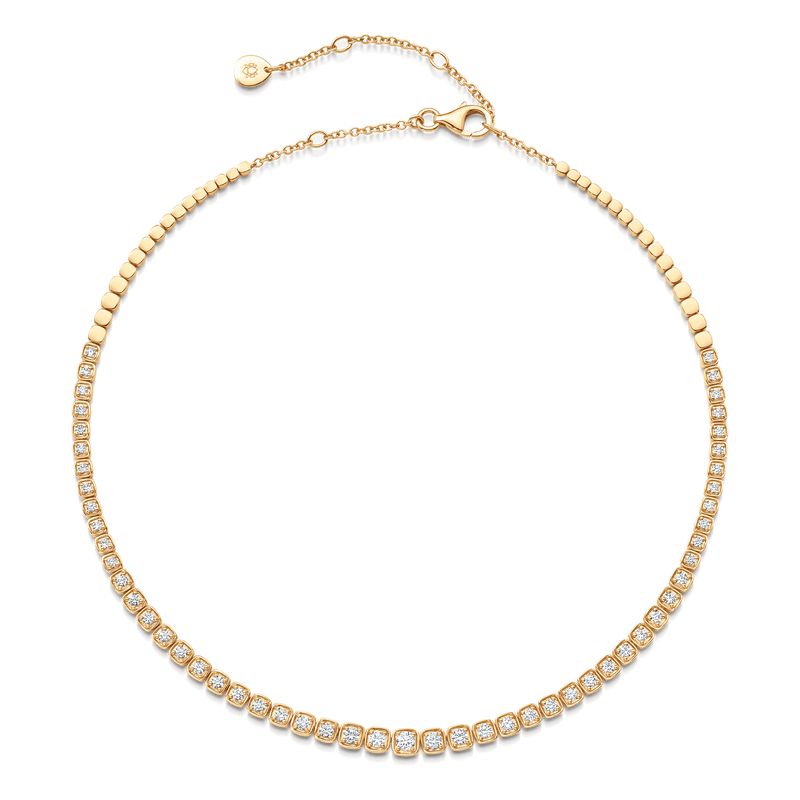 Isadora Cushion Diamond Choker - Sara Weinstock Fine Jewelry