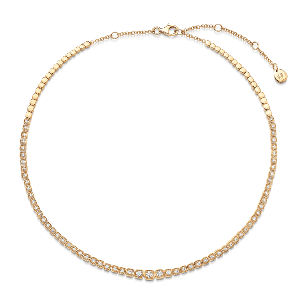 Isadora Petite Cushion Diamond Choker - Sara Weinstock Fine Jewelry