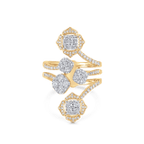 Leela 5 Cluster Cushion Diamond Ring - Sara Weinstock Fine Jewelry