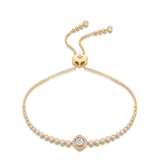Leela Bezel Set Diamond Bolo Bracelet - Sara Weinstock Fine Jewelry