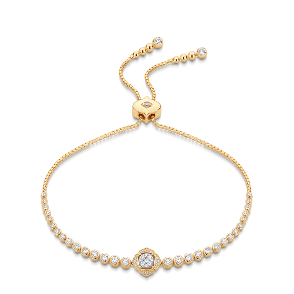 Leela Bezel Set Diamond Bolo Bracelet - Sara Weinstock Fine Jewelry