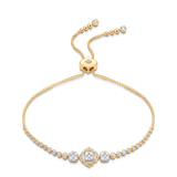 Leela Cushion Bezel Set Diamond Bolo Bracelet - Sara Weinstock Fine Jewelry