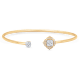 Leela Cushion Gold Cuff Bangle - Sara Weinstock Fine Jewelry
