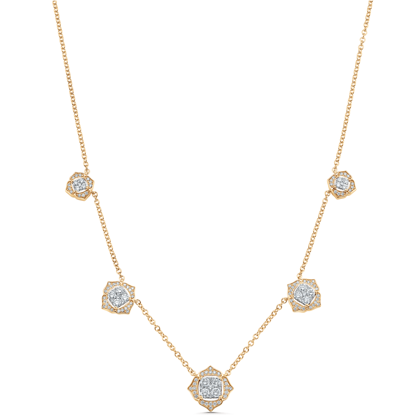 Leela Five Diamond Drop Necklace - Sara Weinstock Fine Jewelry